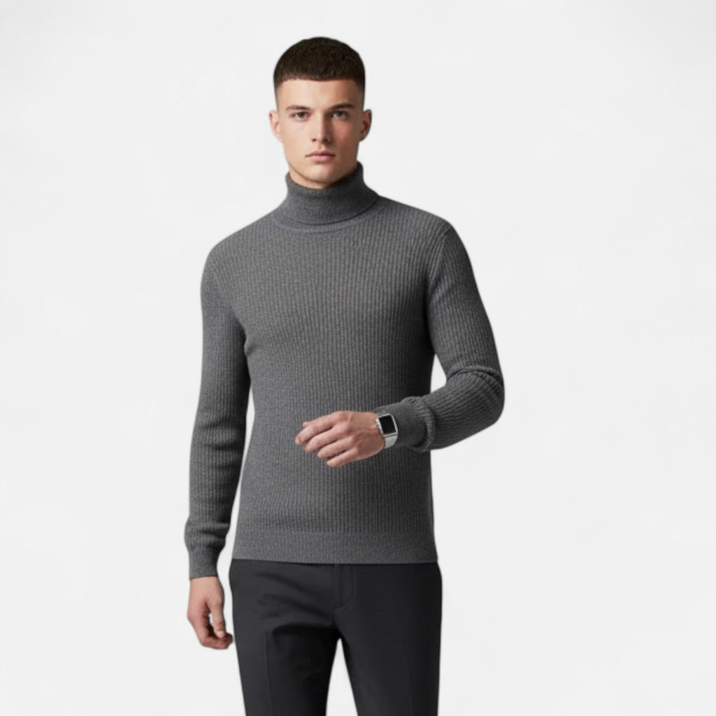 Men's Cashmere High-Lapel Pullover