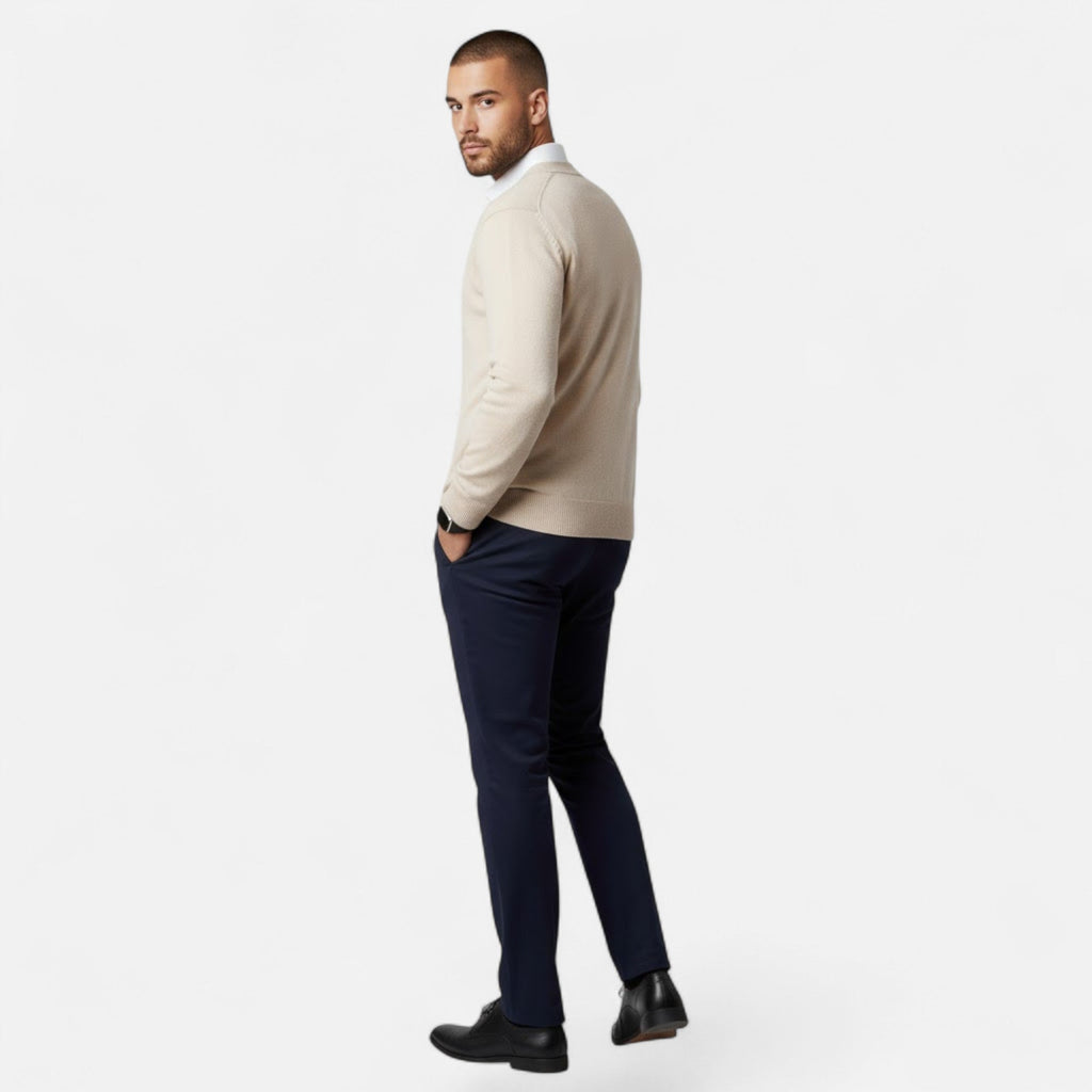 Men's Wool-Blend V-Neck Cardigan