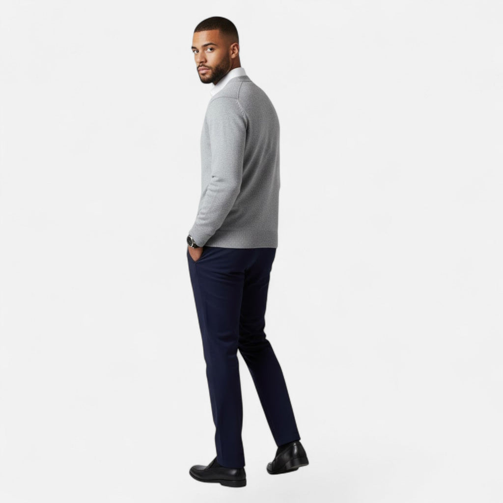 Men's Wool-Blend V-Neck Cardigan