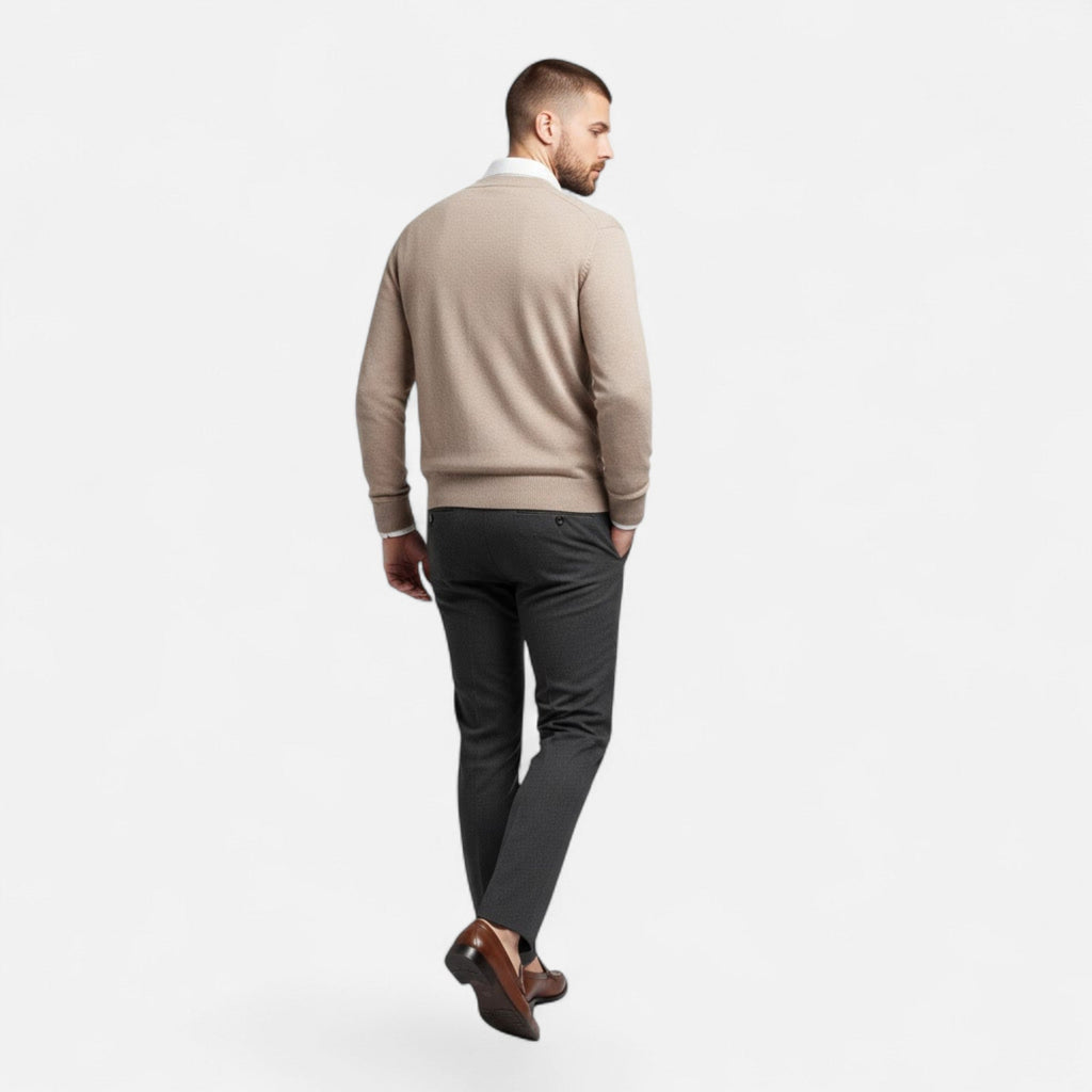 Men's Wool-Blend V-Neck Cardigan