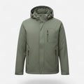 Men's Solid-Tone Stand-Collar Outdoor Jacket - Army Green