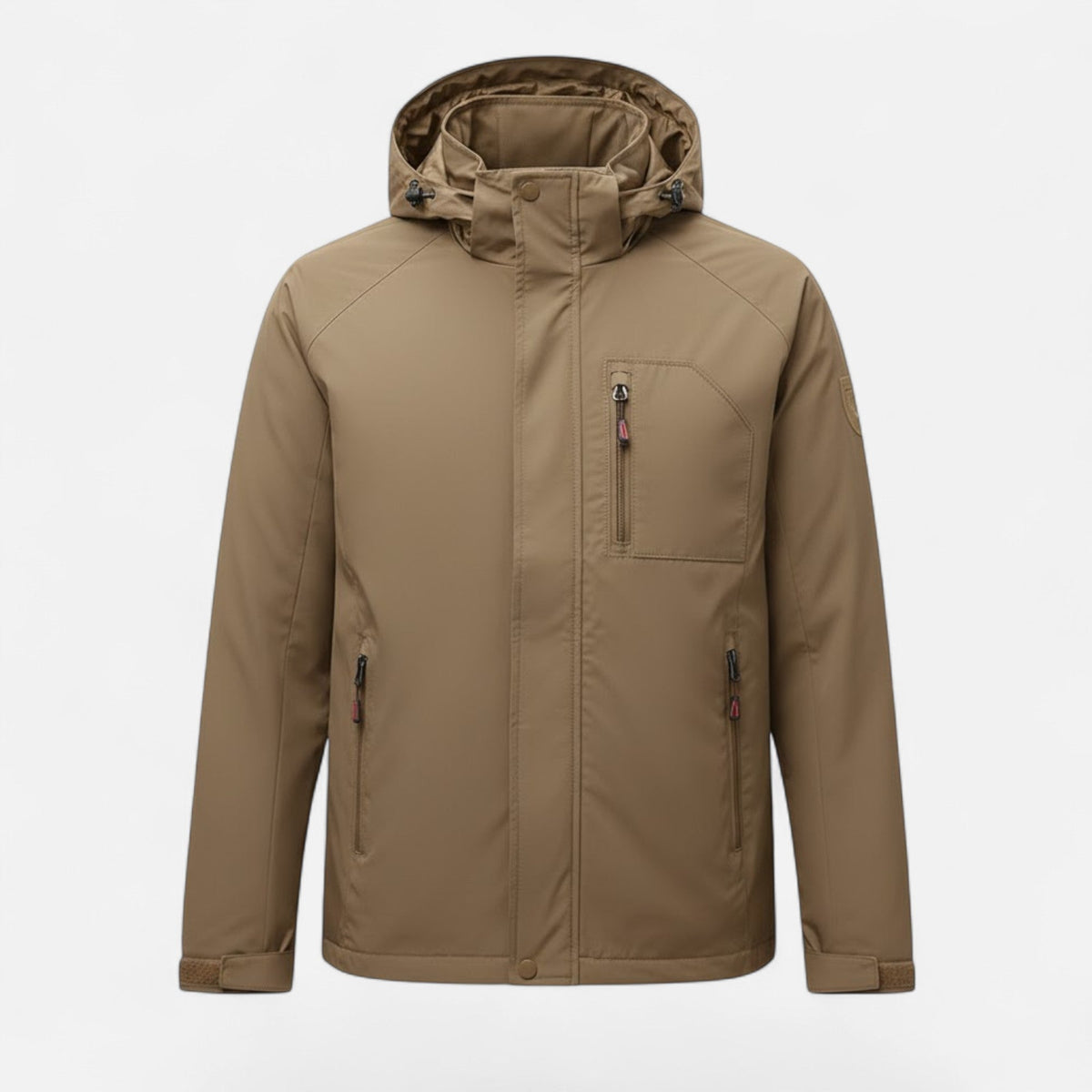 Men's Solid-Tone Stand-Collar Outdoor Jacket