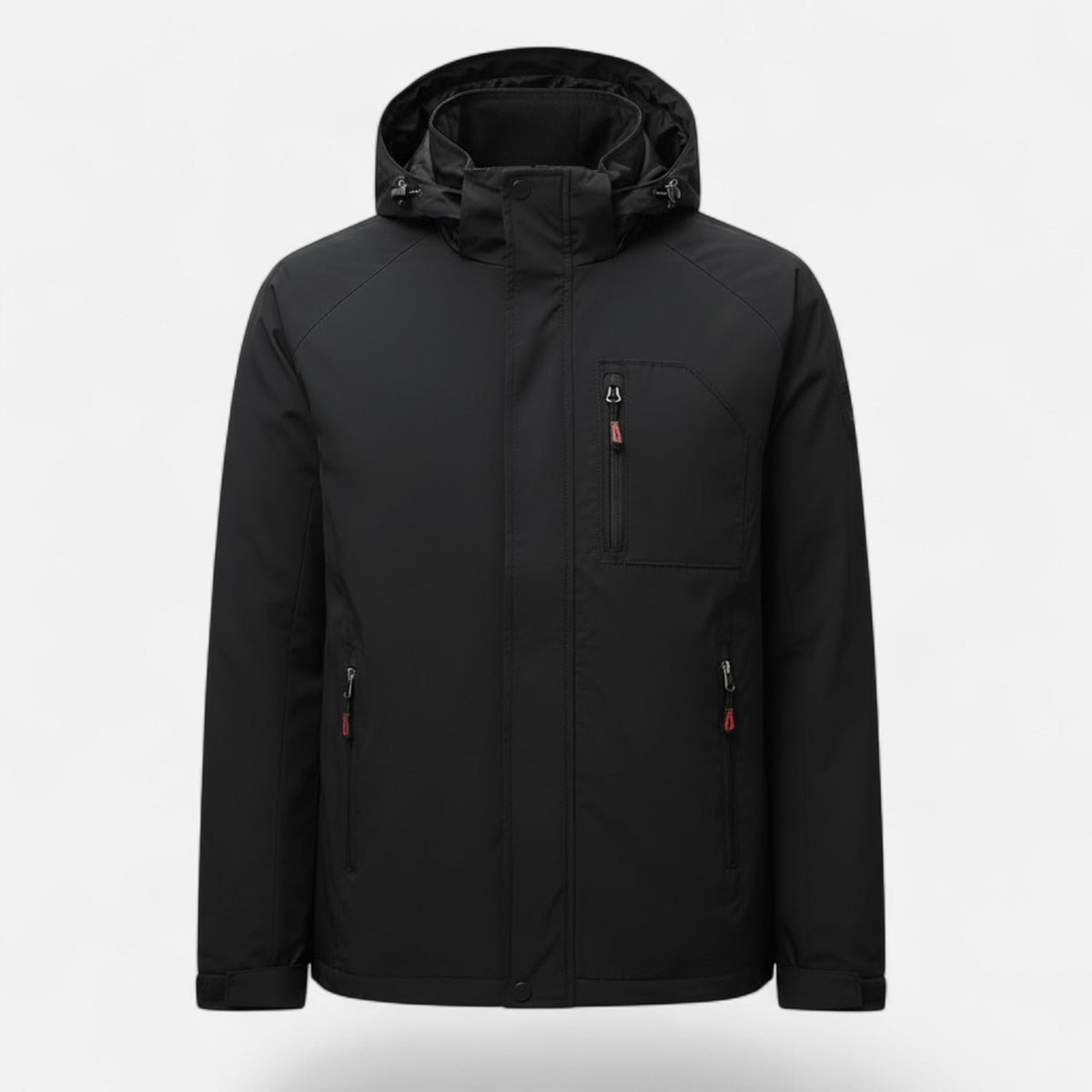 Men's Solid-Tone Stand-Collar Outdoor Jacket - Khaki