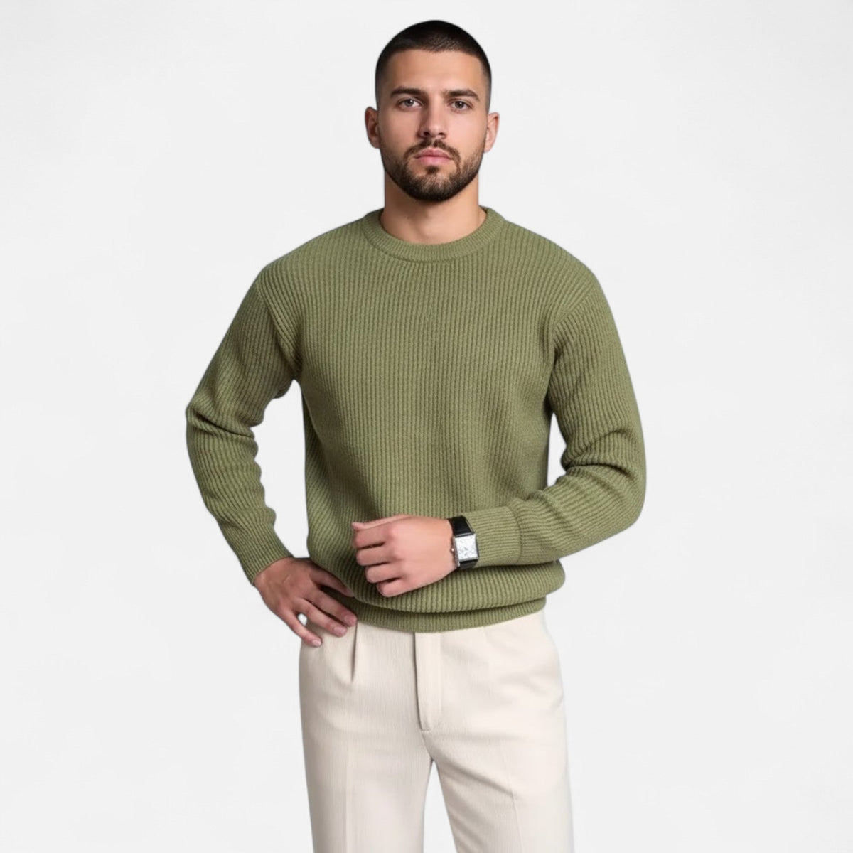 Men's Heavyweight Loose Knit Sweater - Blue