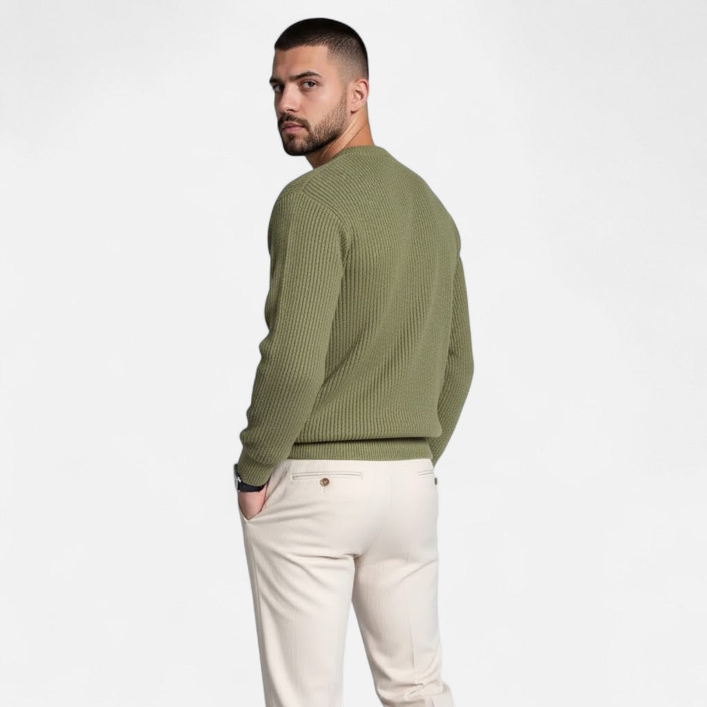 Men's Heavyweight Loose Knit Sweater - Black