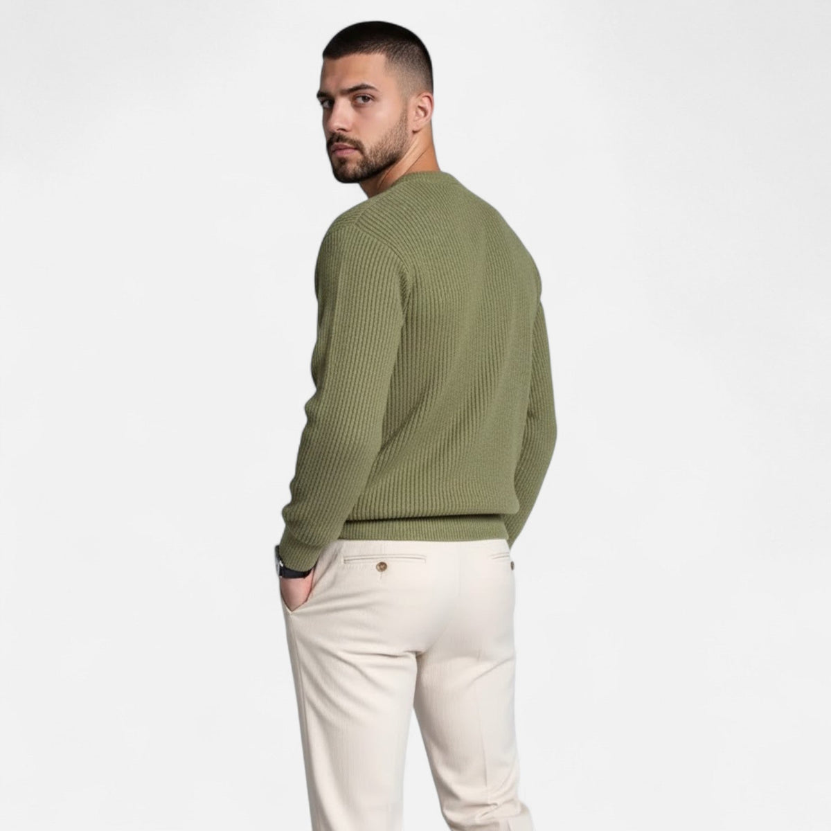 Men's Heavyweight Loose Knit Sweater - Black