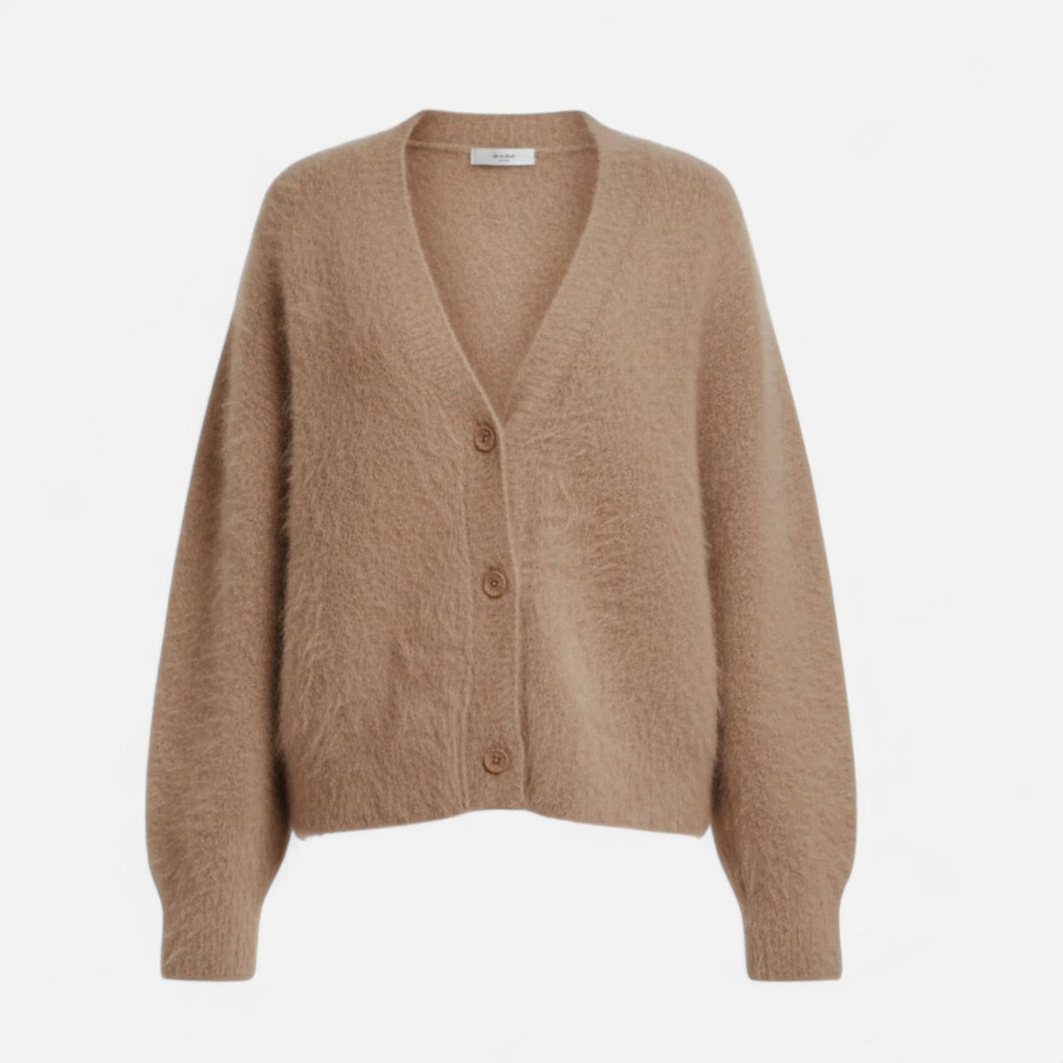 Women's Loose V-Neck Buttoned Knit Cardigan