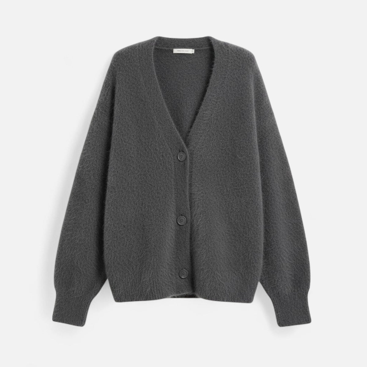 Women's Loose V-Neck Buttoned Knit Cardigan