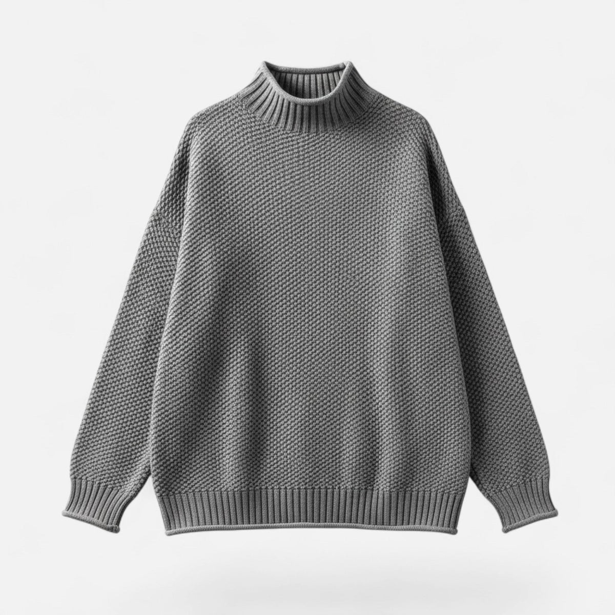 Women's Plus-Size Mock-Neck Loose Knit Sweater