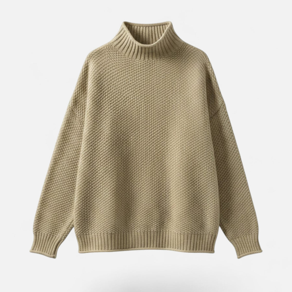 Women's Plus-Size Mock-Neck Loose Knit Sweater