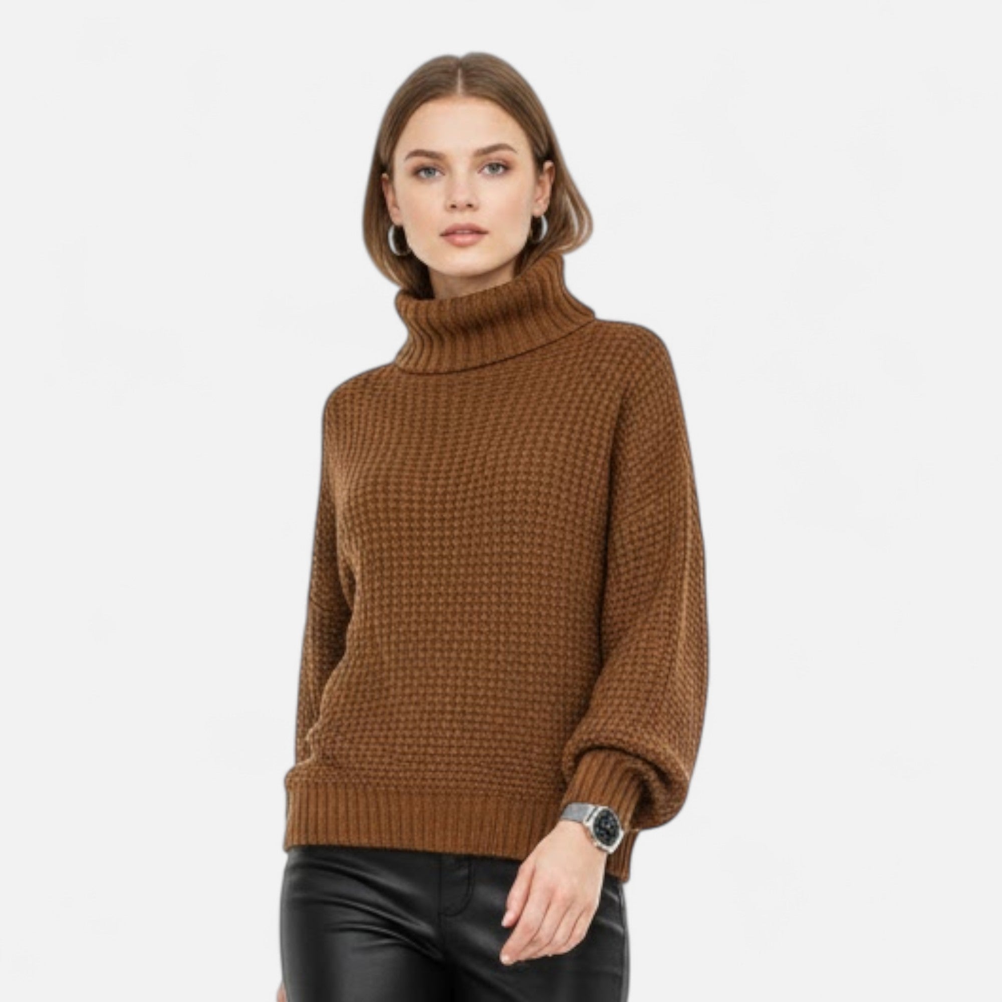 Women's Wool-Blend Turtleneck Sweater