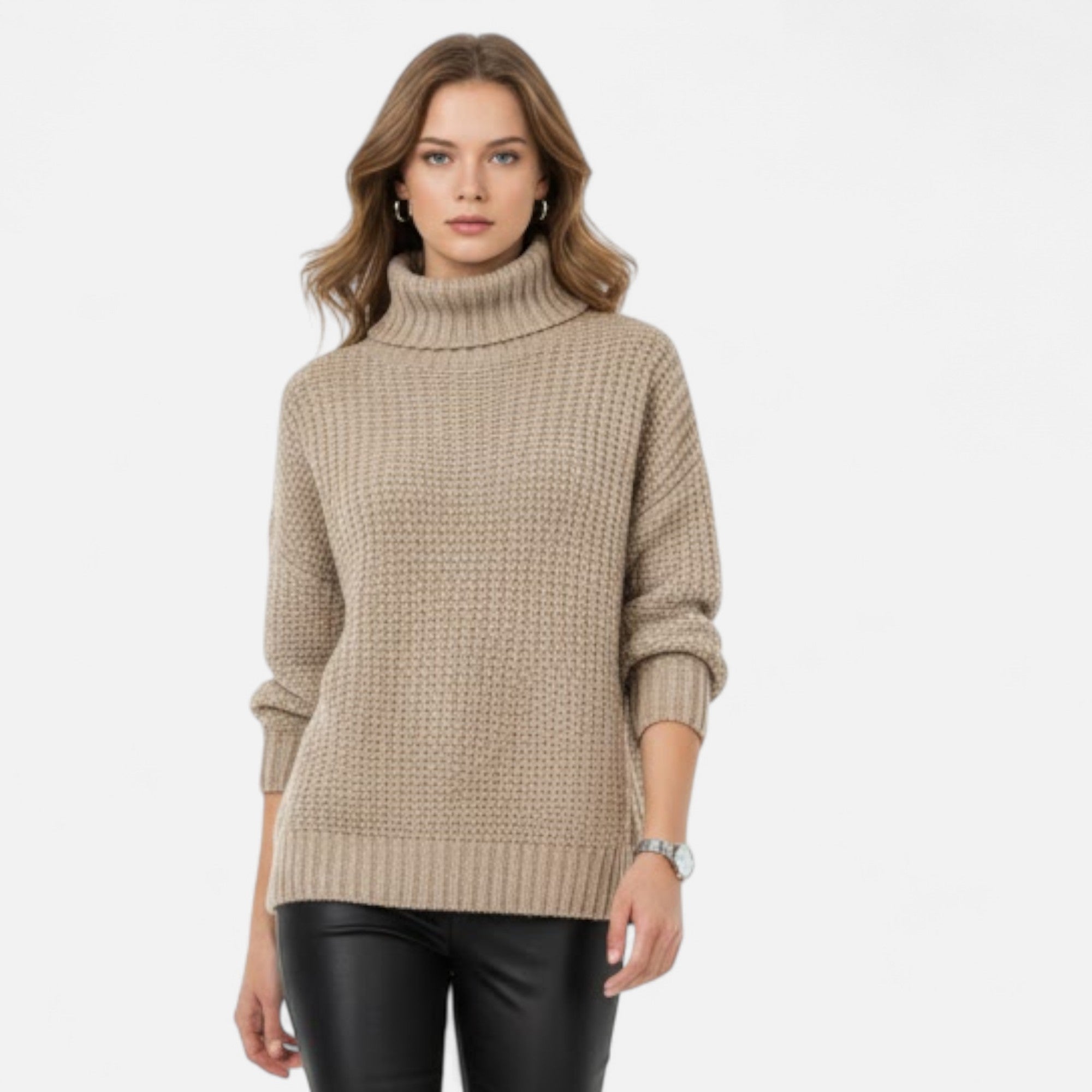 Women's Wool-Blend Turtleneck Sweater