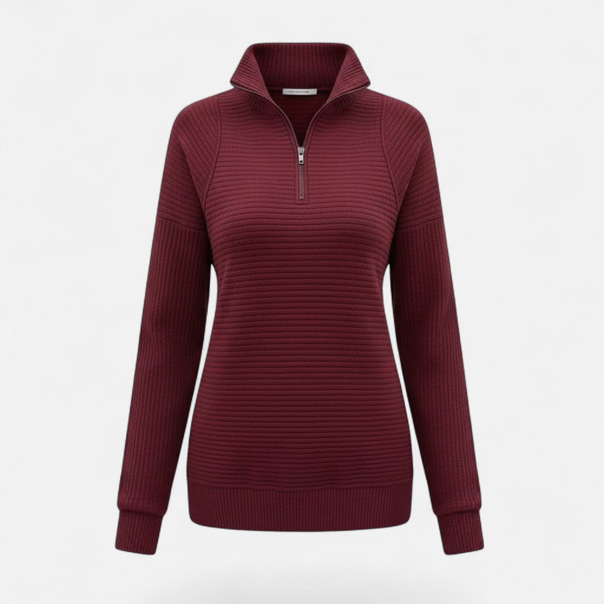 Women's Zip Stand-Collar Knit Pullover