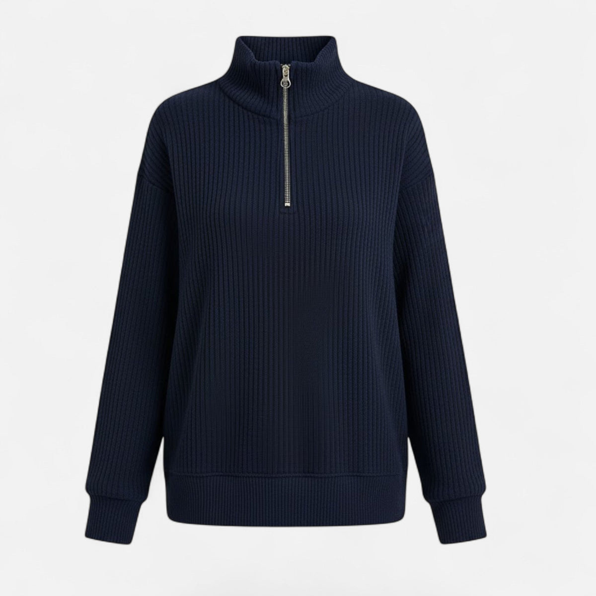 Women's Zip Stand-Collar Knit Pullover