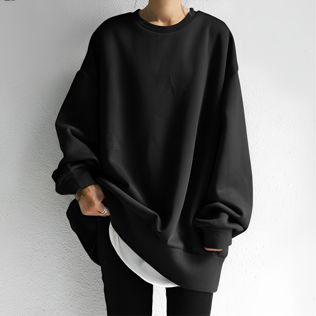 Women's Dropped Shoulder Oversized Crew Sweatshirt