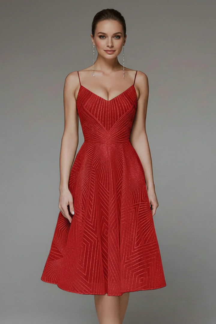 Women's Fit and Flare Midi Dress
