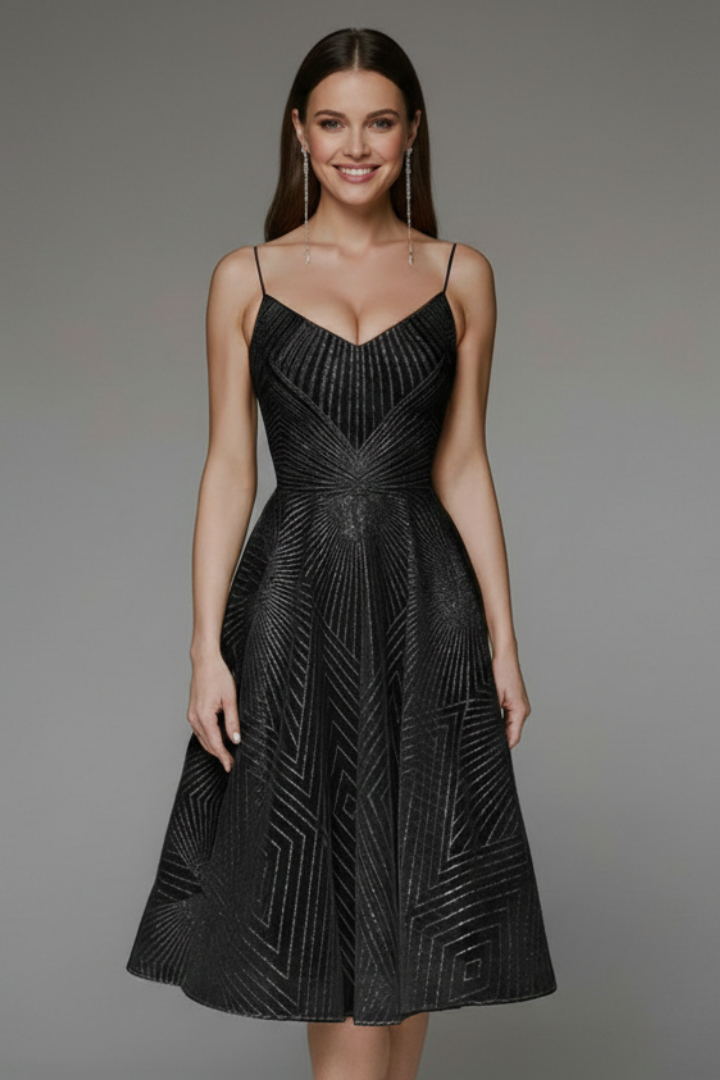 Women's Fit and Flare Midi Dress