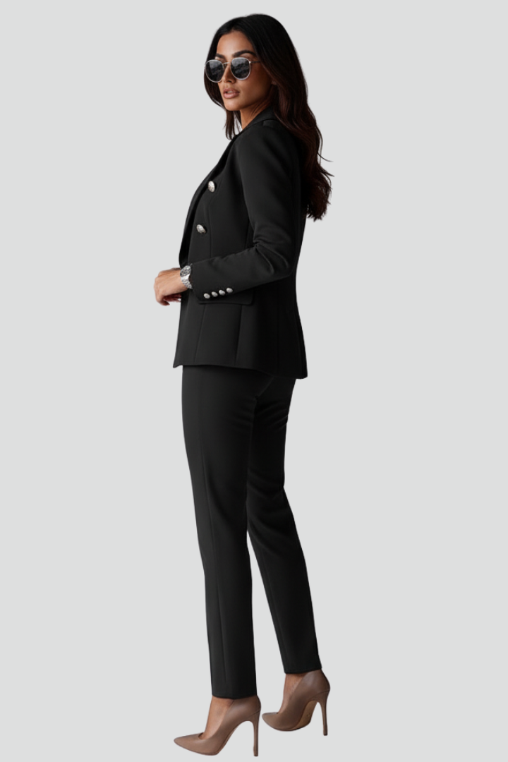 Women's Double-Breasted Blazer Trouser Set