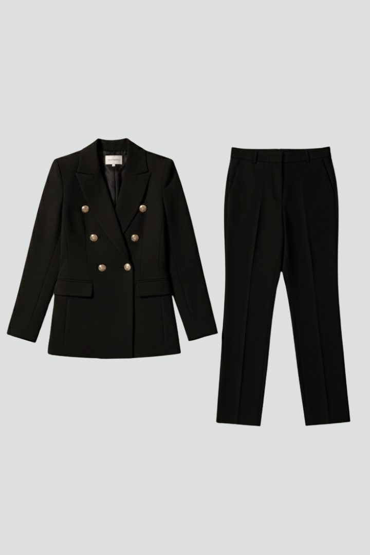 Women's Double-Breasted Blazer Trouser Set