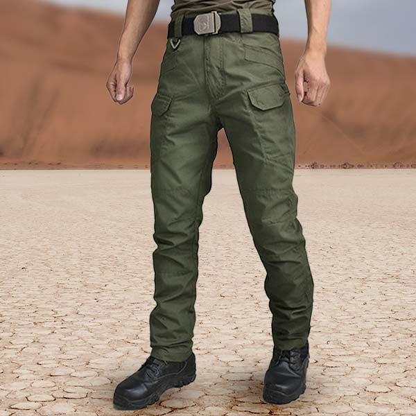 Men's Stretch Tactical Cargo Trousers - Dark Green
