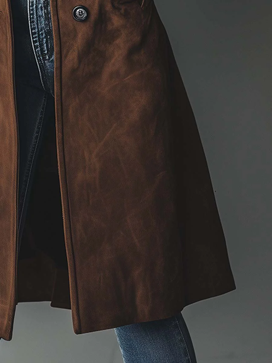 Women's Longline Double-Breasted Trench Coat