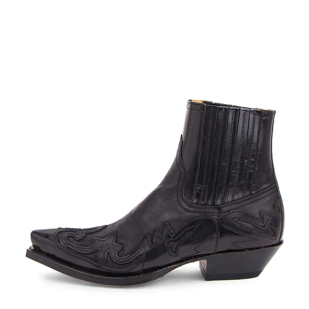 Men's Leather Pointed Toe Cowboy Boots
