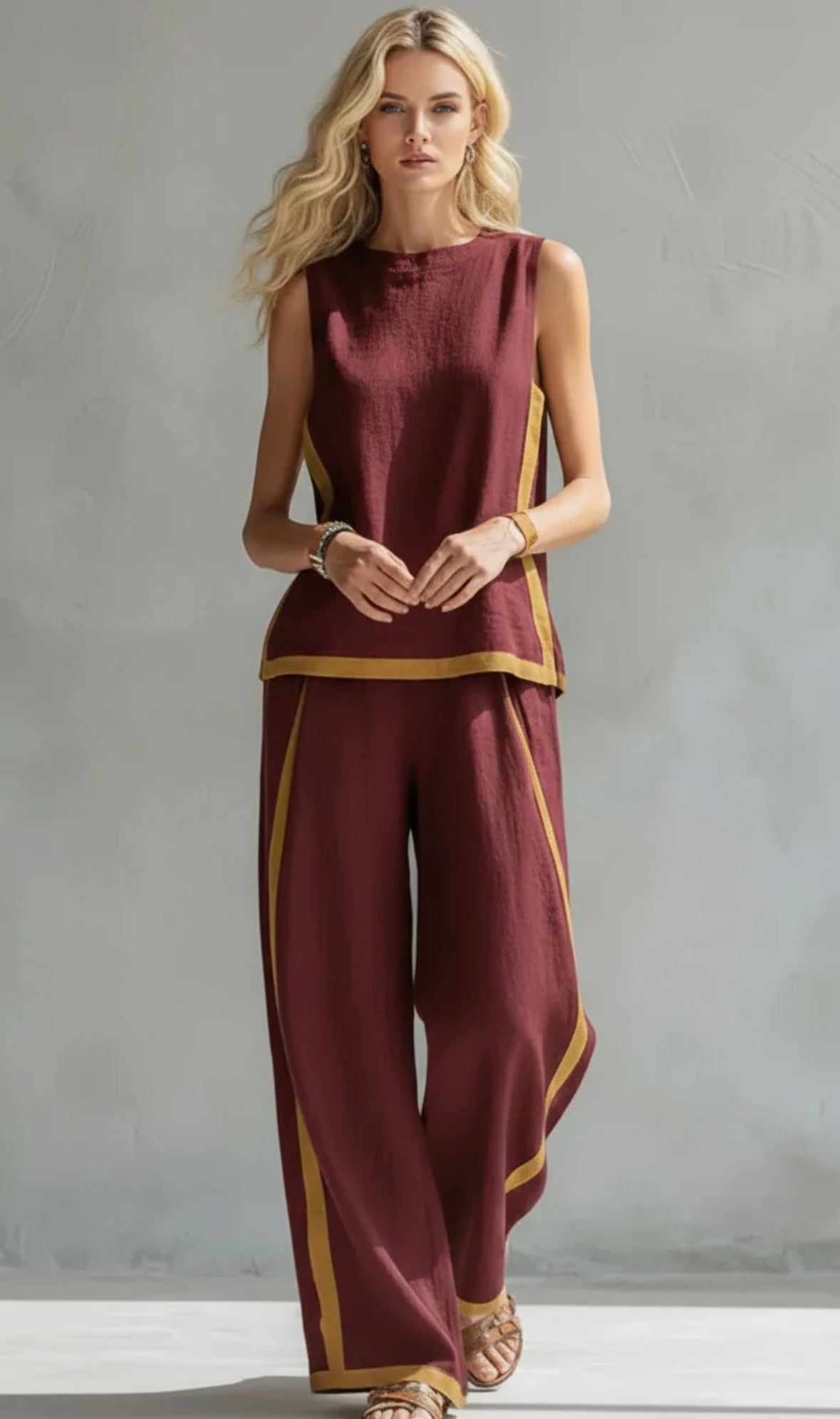 Women’s Wide-Leg Two-Piece Set