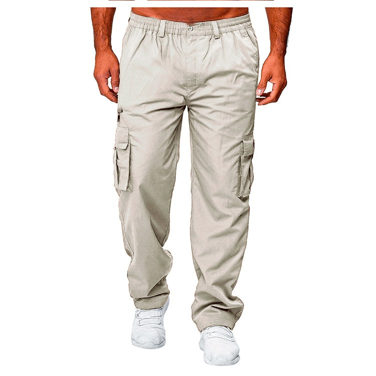 Men's Utility Cargo Trousers - Beige