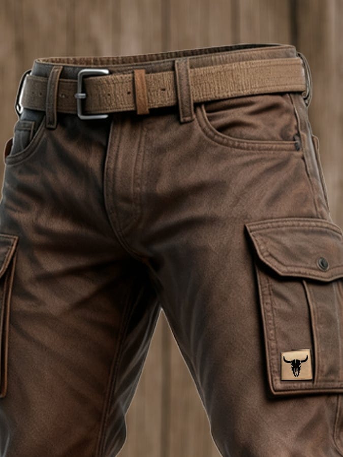 Men's Slim Fit Tapered Utility Cargo Trousers