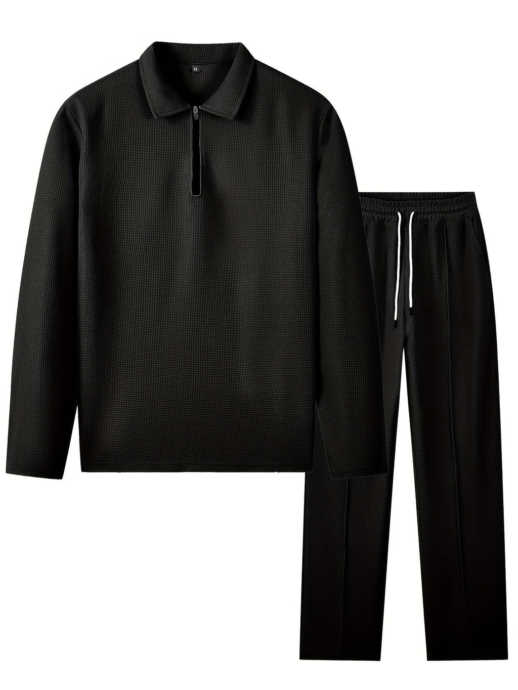 Men's Relaxed Textured Two-Piece Set