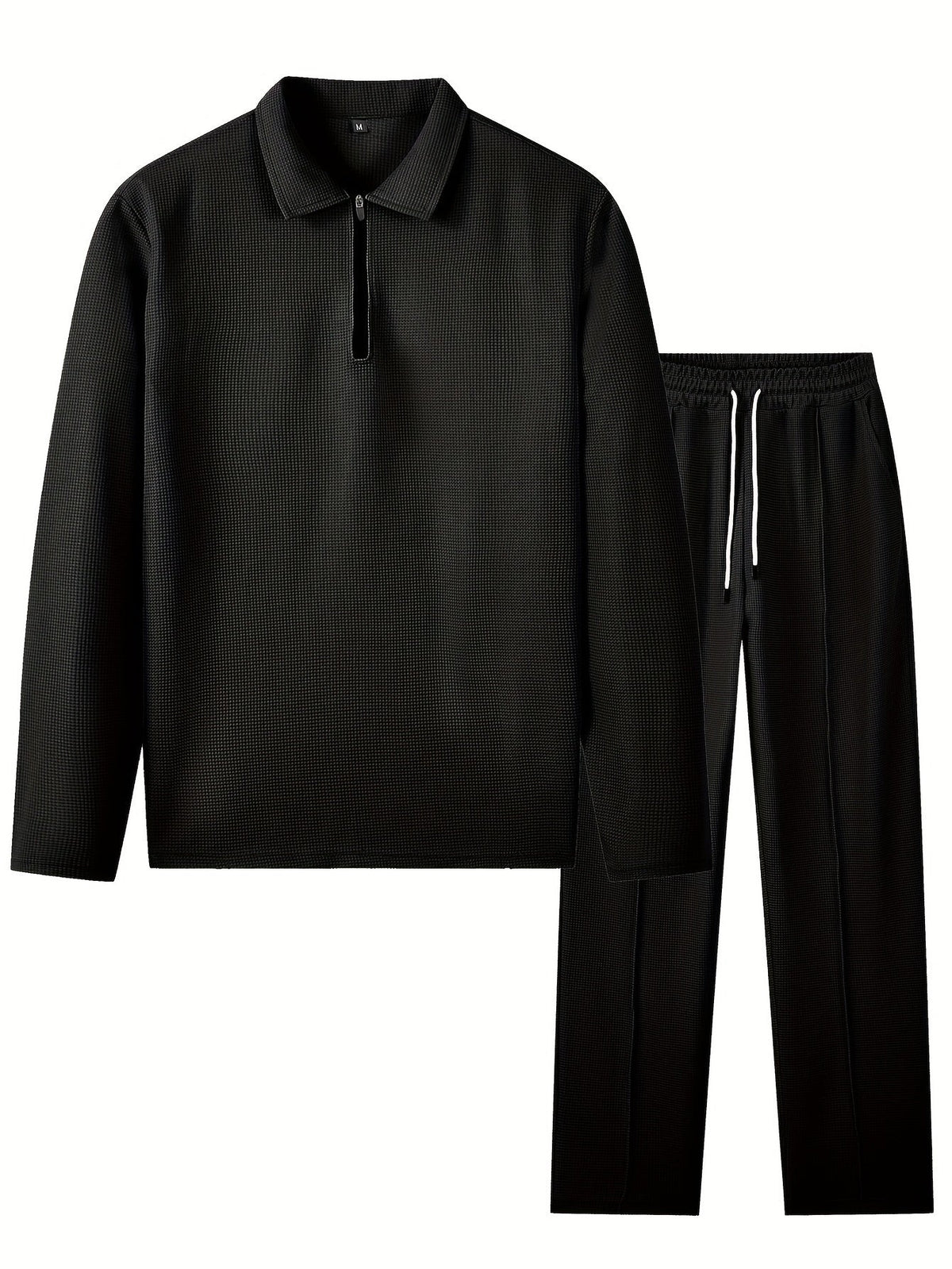 Men's Relaxed Textured Two-Piece Set