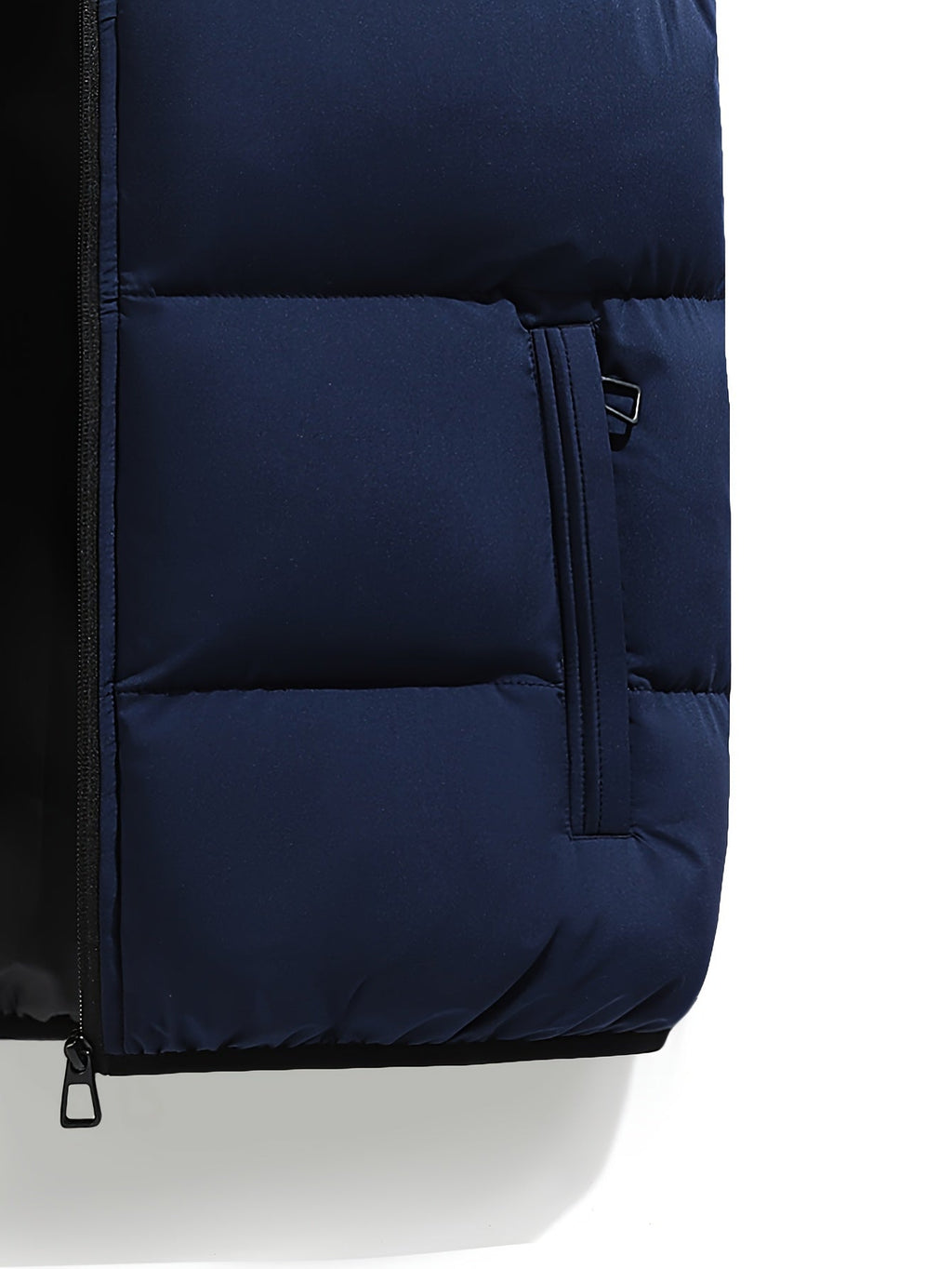 Men's Padded Hooded Vest with Zip Pockets