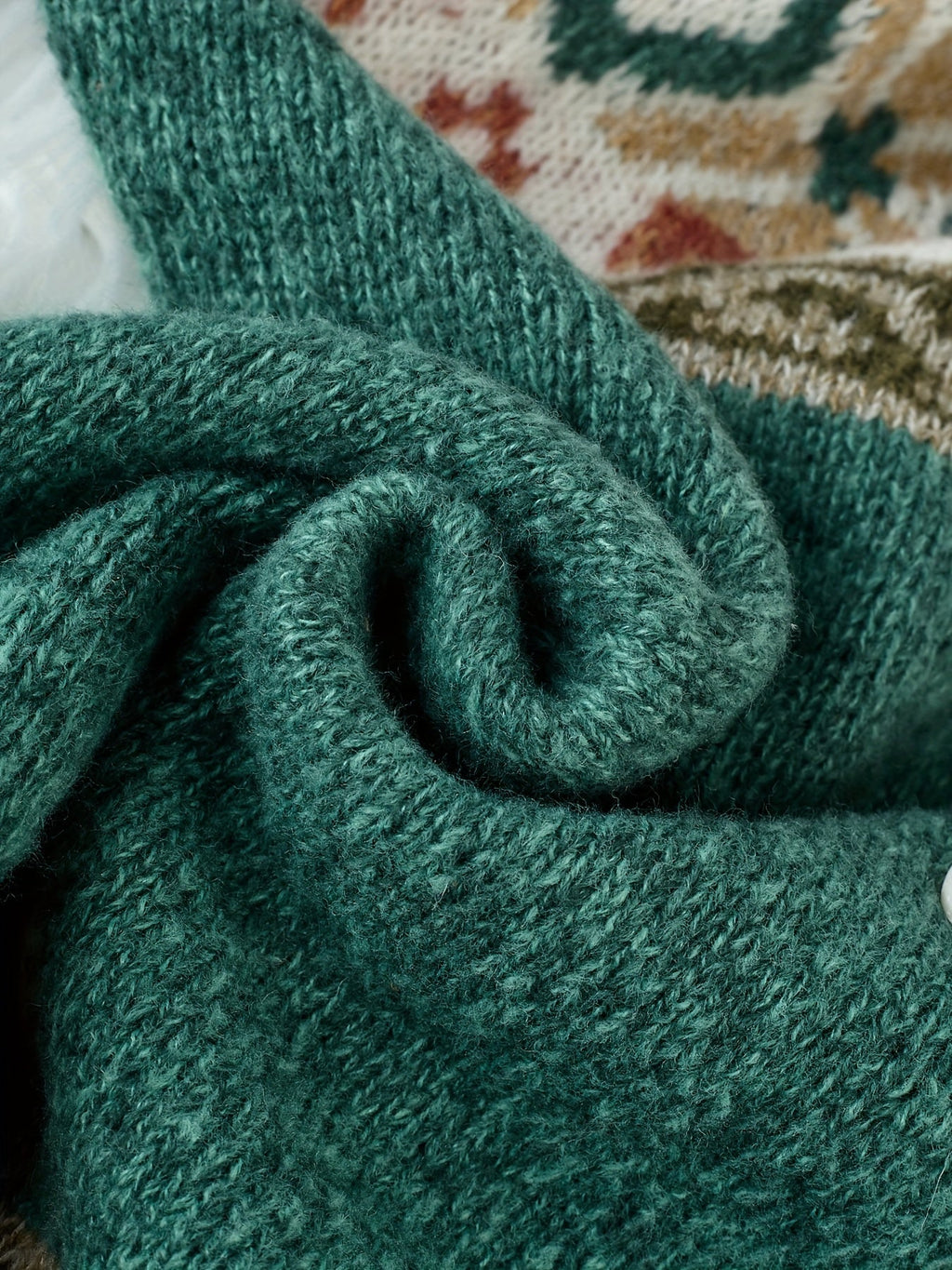 Women's Geometric Yoke Button-Front Cardigan