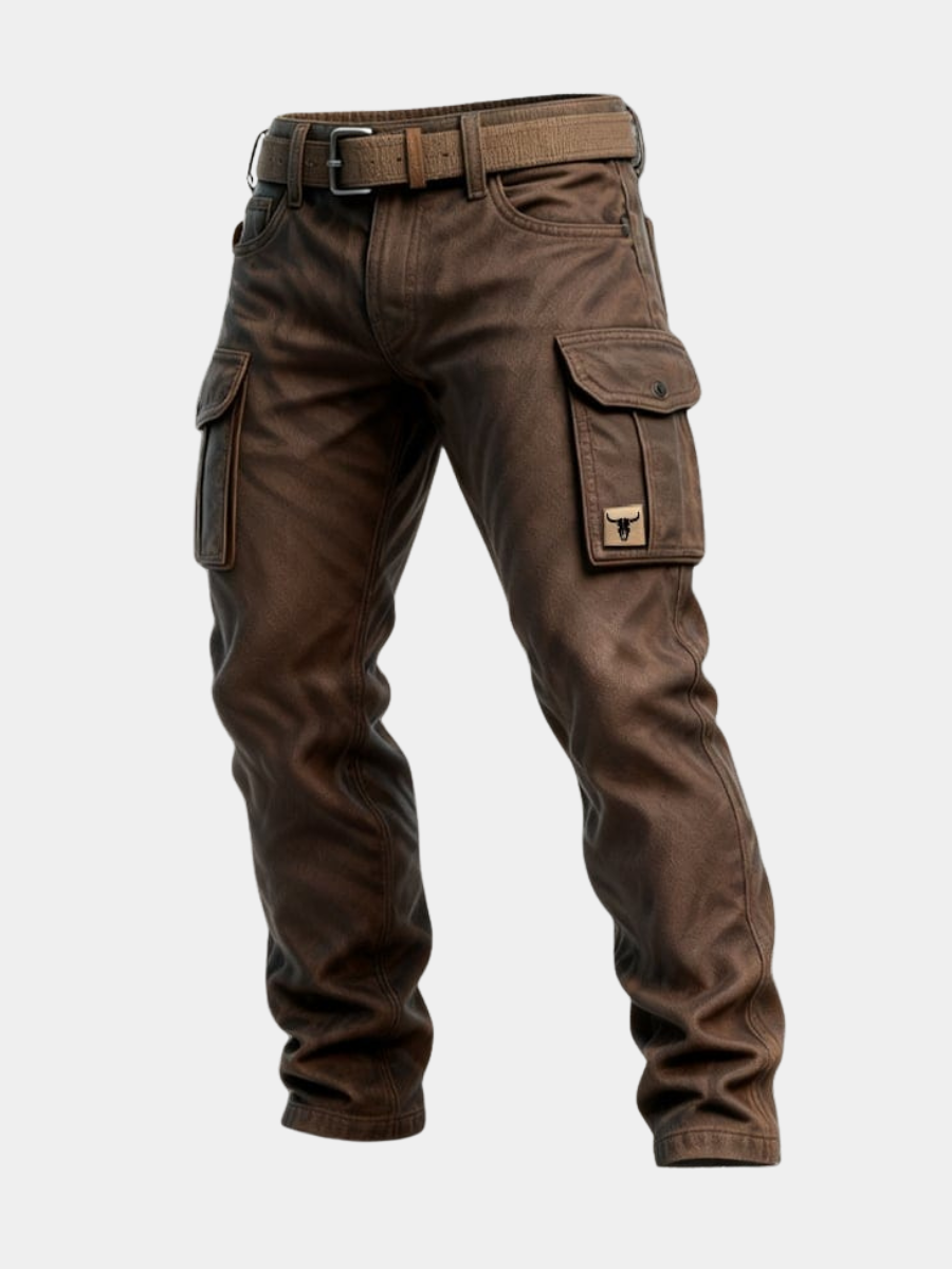 Men's Slim Fit Tapered Utility Cargo Trousers