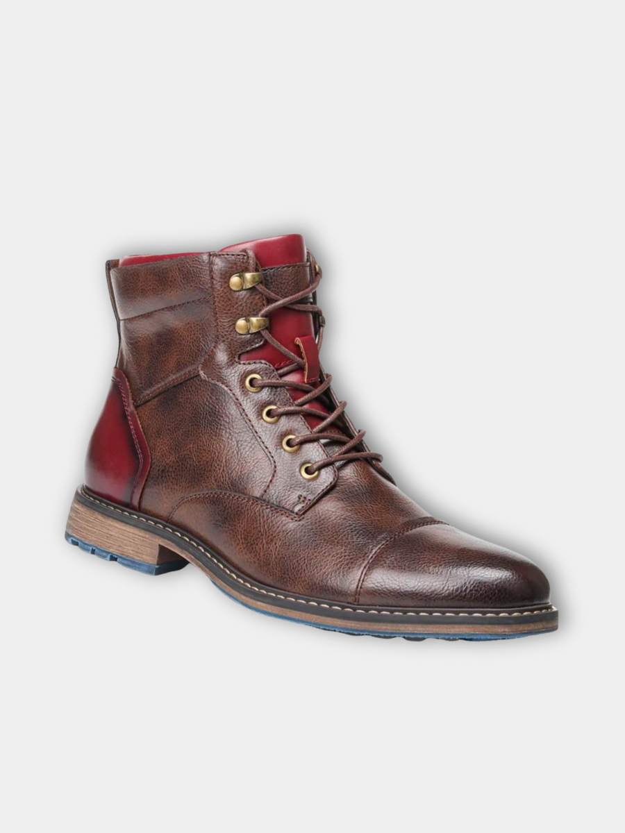 Men's Cap Toe Side-Zip Ankle Boots