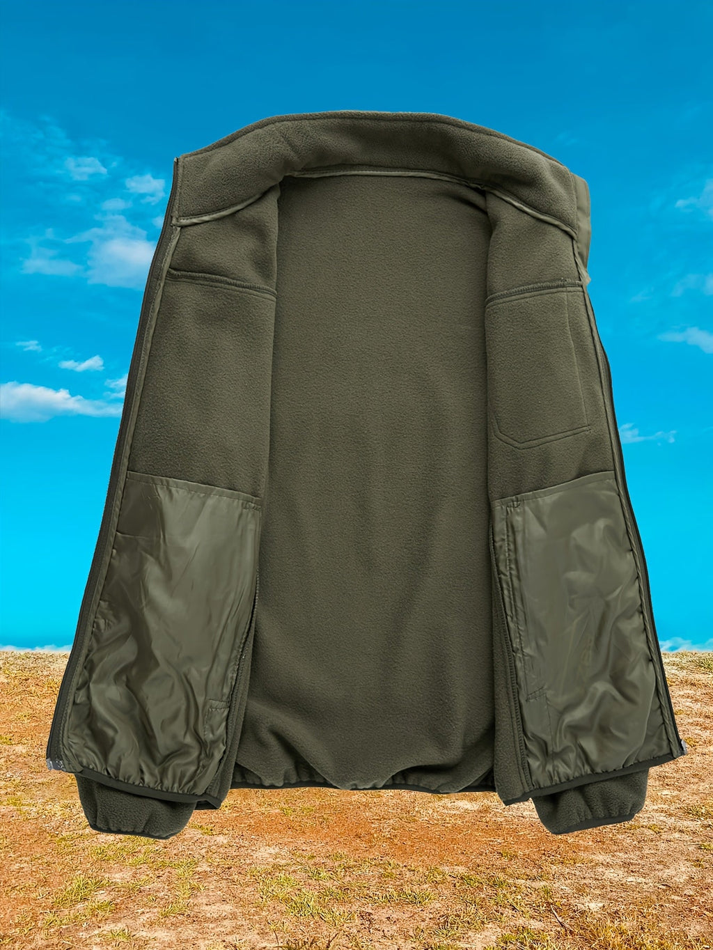 Women's Rugged Full-Zip Jacket with Stand-Up Collar