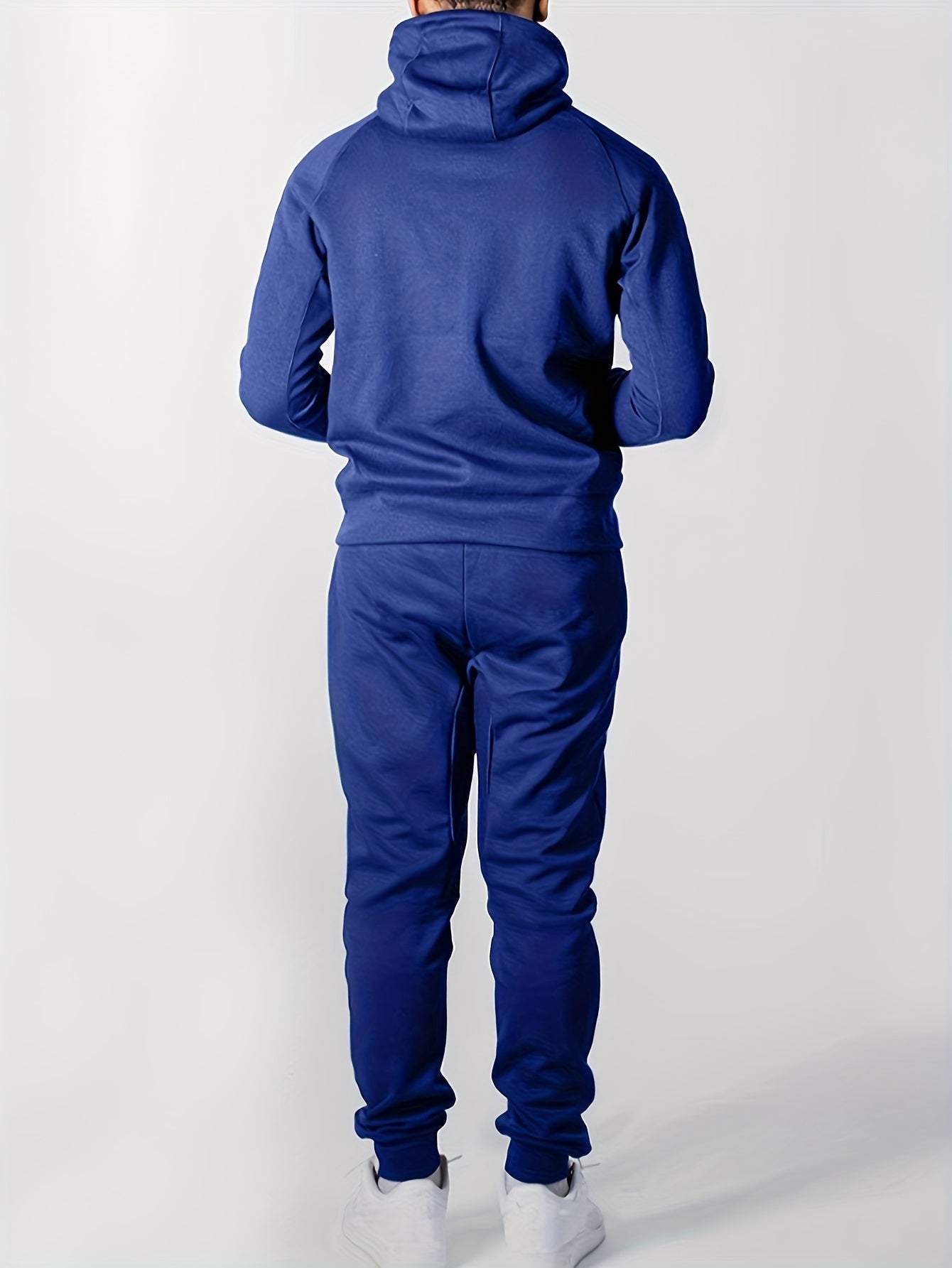 Men's Loose Fit Hooded Tracksuit Two-Piece Set