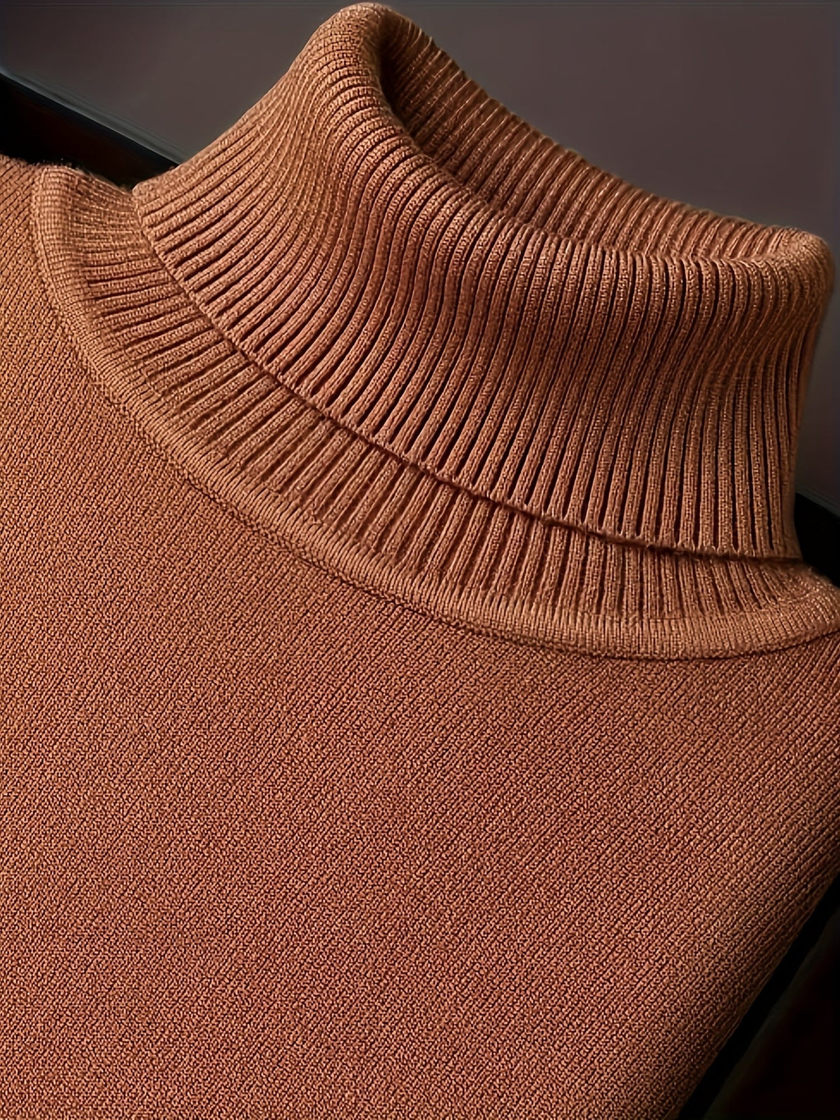 Men's Ribbed Roll-Neck Sweater