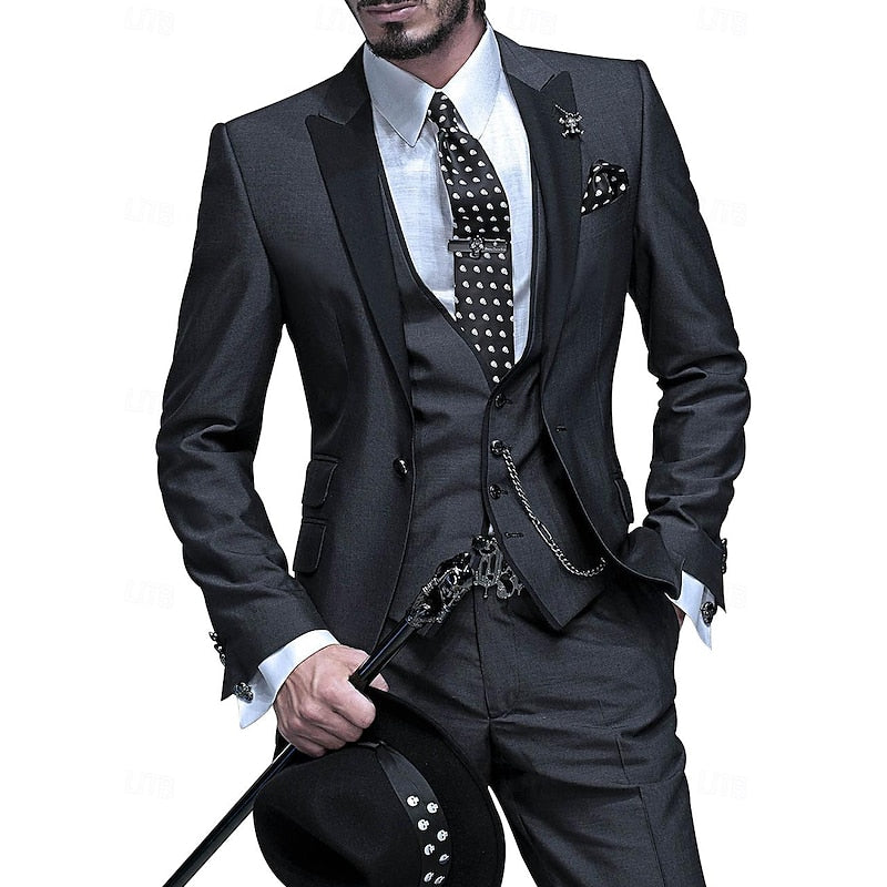 Men’s Three-Piece Waistcoat Occasion Suit