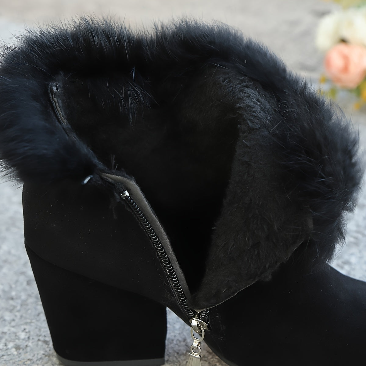 Women's Plush-Trim Pointed-Toe Ankle Boots