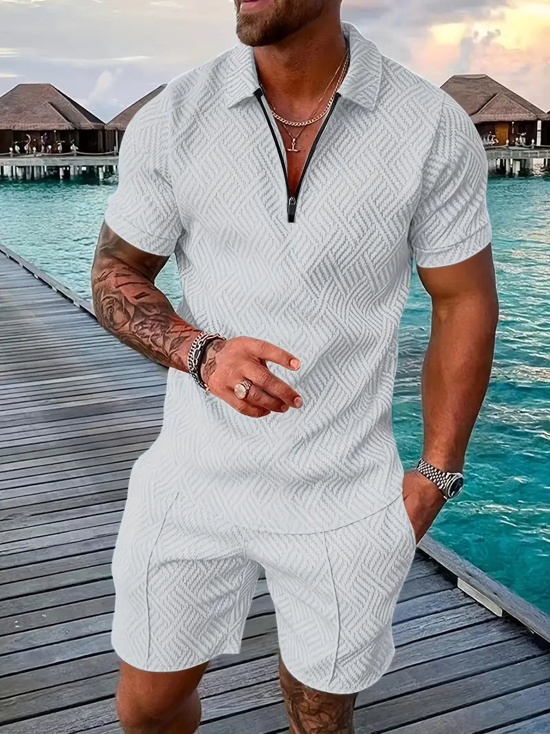 Men’s Cotton Blend Two-Piece Casual Set