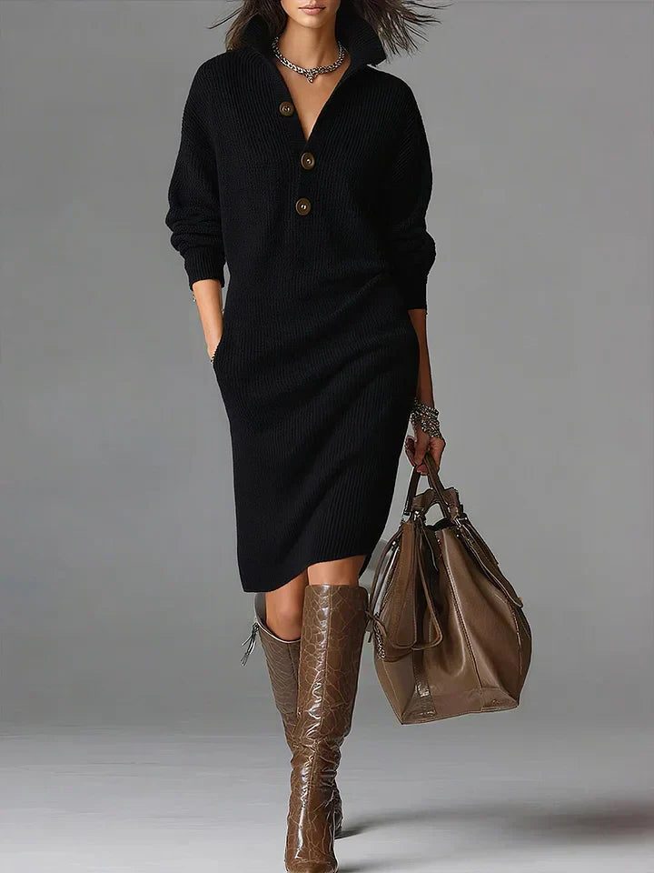 Women's Ribbed Knit Sweater Dress