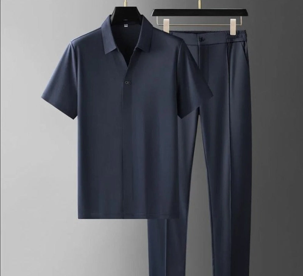 Men's Polo and Tailored Trouser Set