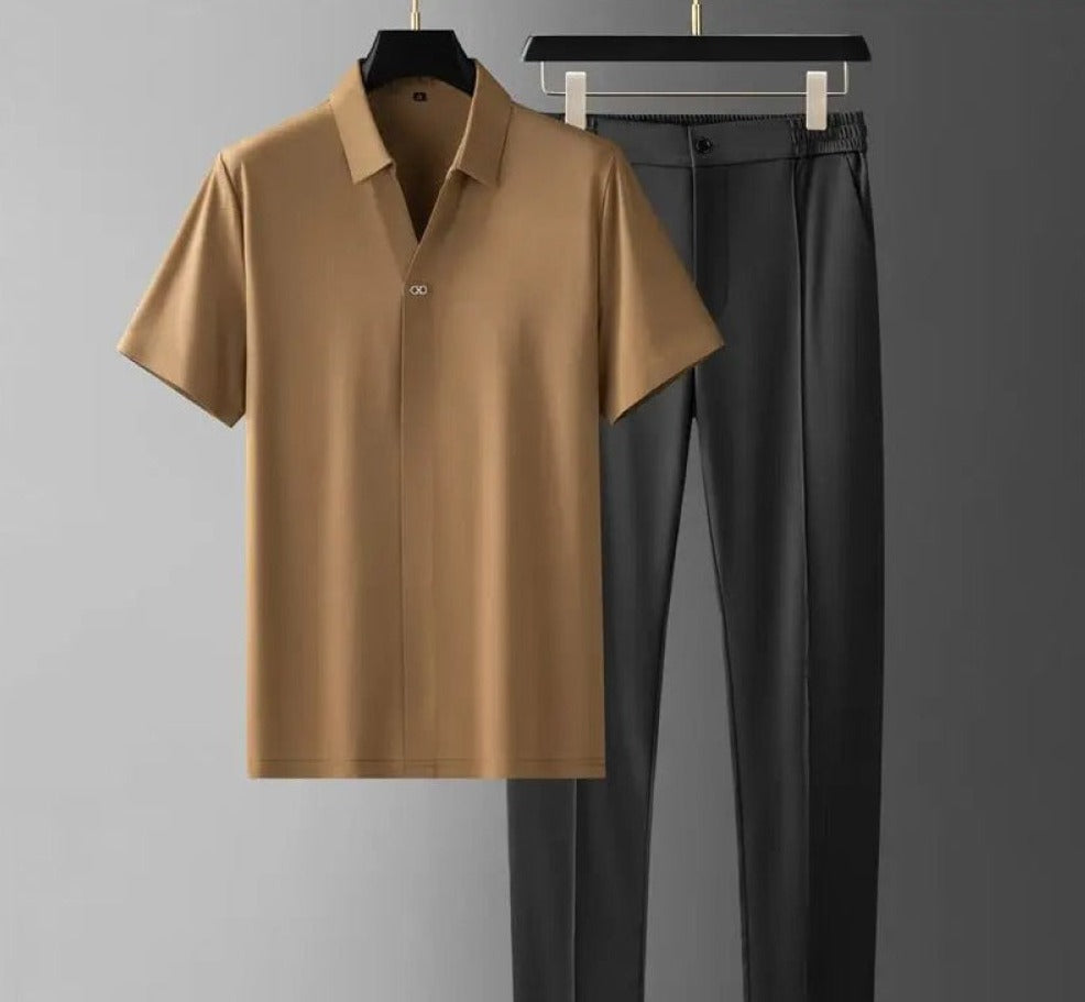 Men's Polo and Tailored Trouser Set