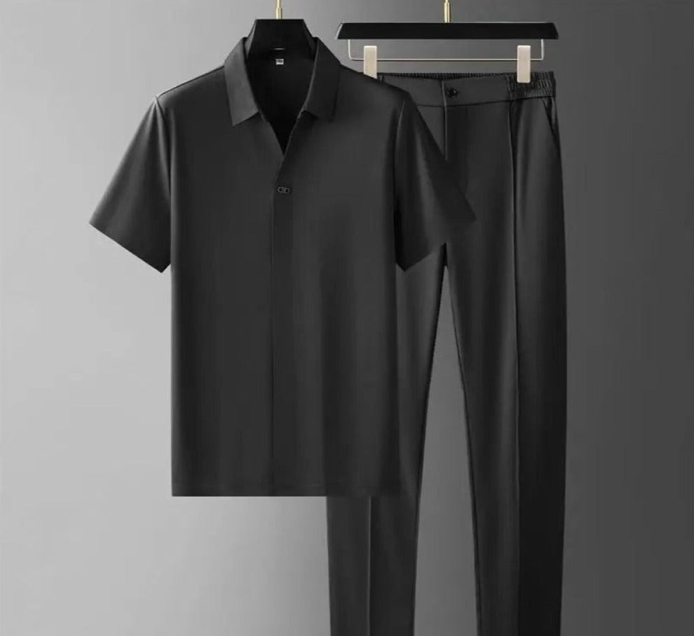 Men's Polo and Tailored Trouser Set