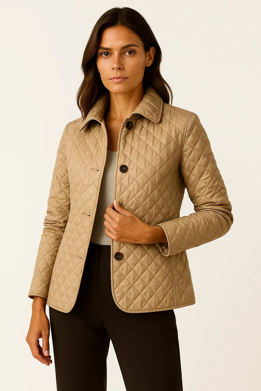 Women’s Quilted Button-Down Blazer