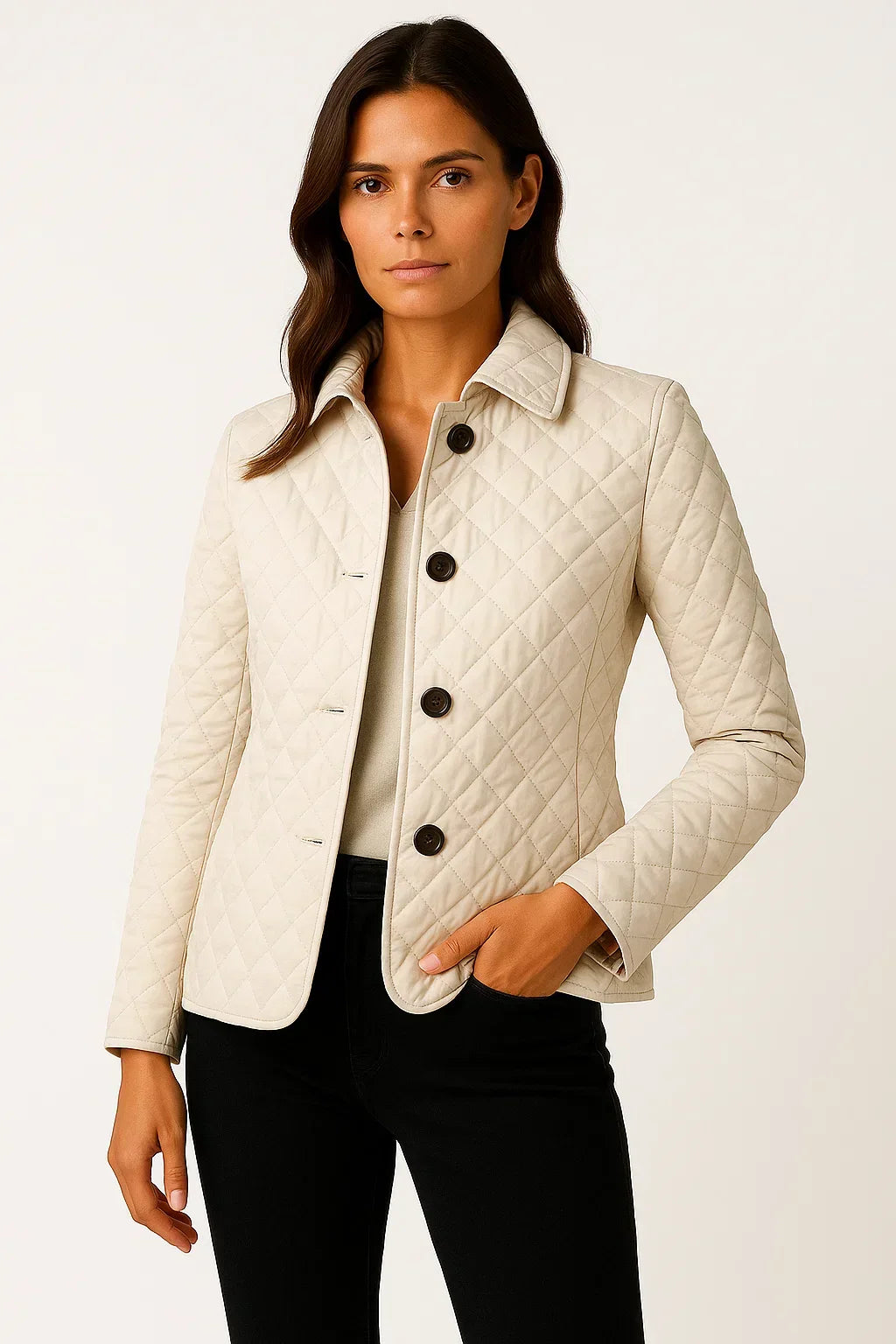 Women’s Quilted Button-Down Blazer