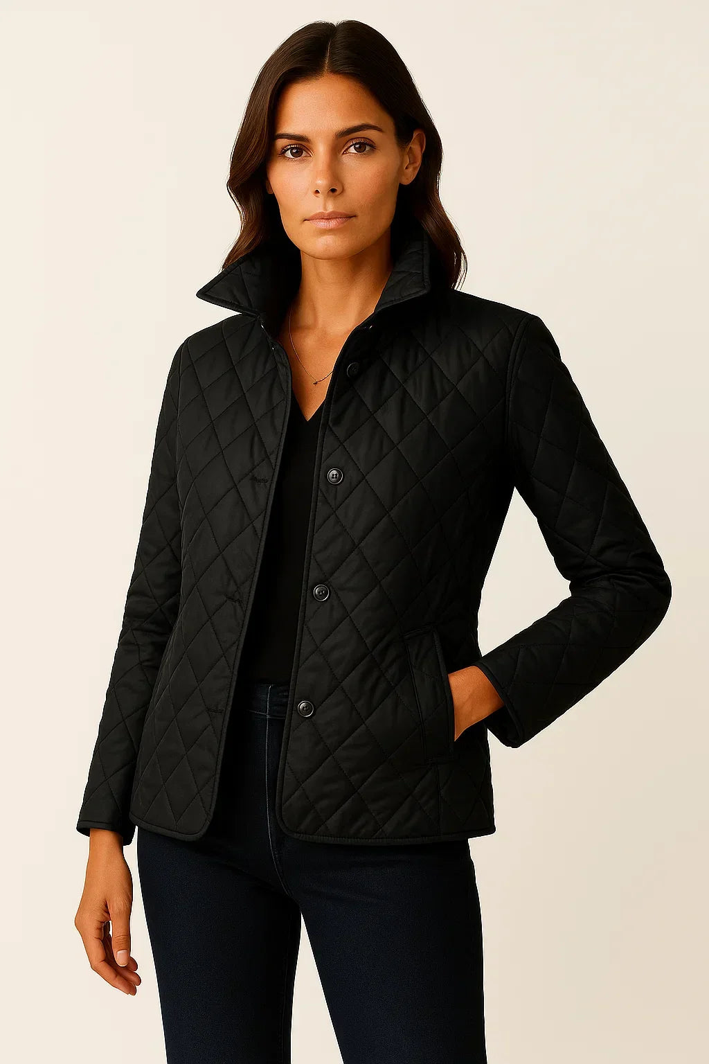 Women’s Quilted Button-Down Blazer