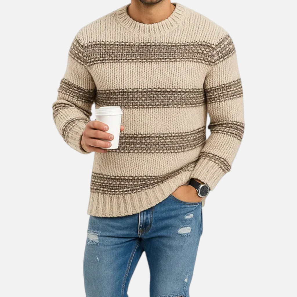Men's Crew Neck Mid-Weight Winter Pullover Sweater
