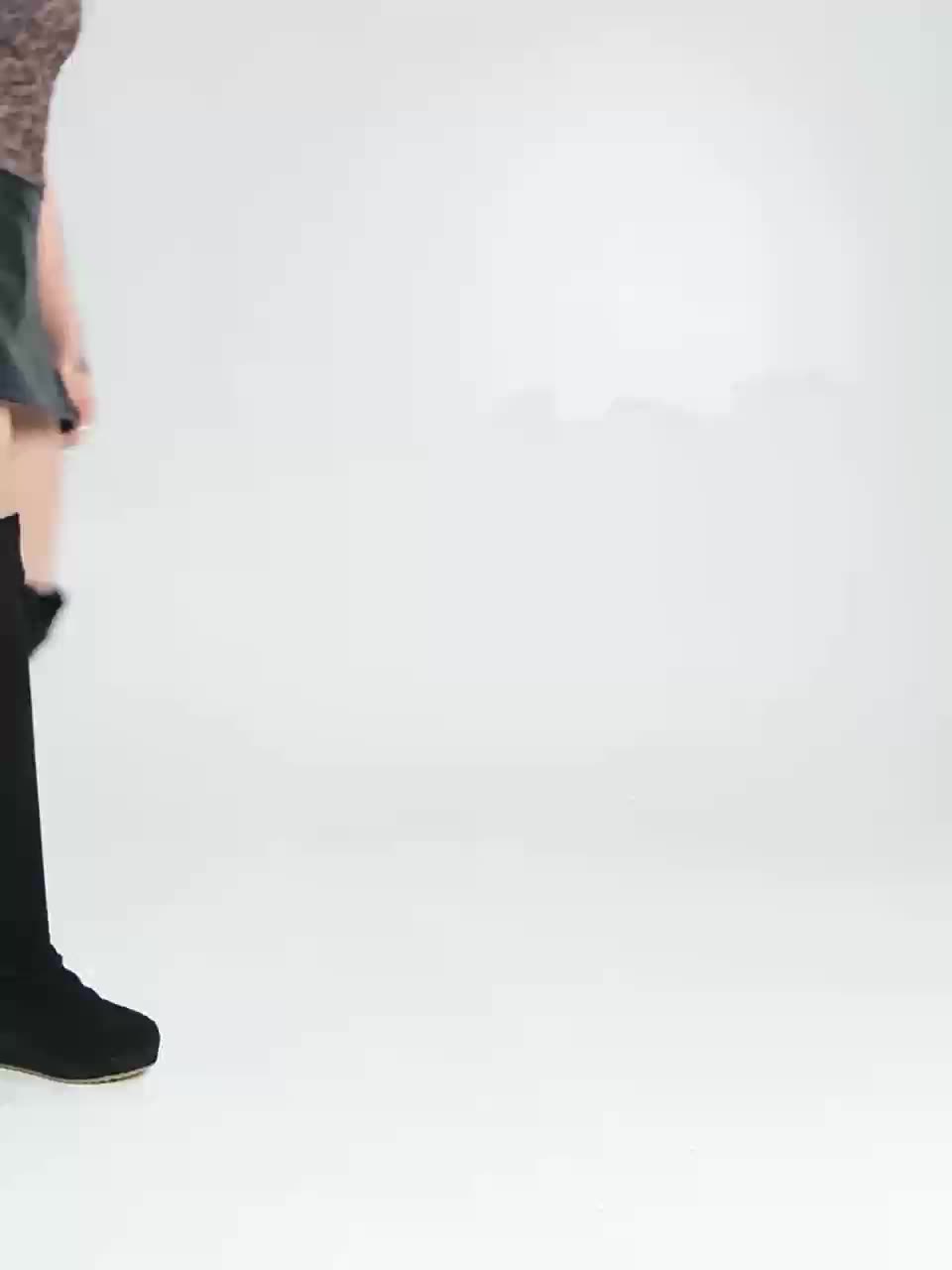 Women's Over-the-Knee Stretch Wedge Boots